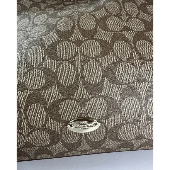 Coach Celeste Convertible Hobo Monogram Signature Coated Canvas Brn Shoulder Bag - Picture 3 of 16